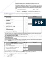 Ficha de identificación de riesgo COVID