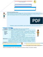 COM EdA 4 - 4to 2 Ficha - Conocemos y Comprendemos Cómo Es Un Acta