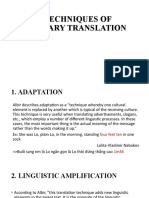 5 Techniques of Literary Translation