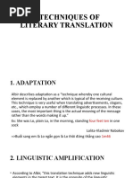 5 Techniques of Literary Translation