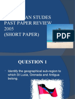 CAPE Caribbean Studies Solution 2005