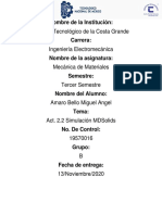 Act. 2.2 Simulación MDSolids