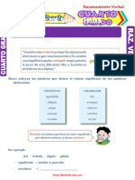 Ejercicios de sinónimos para mejorar el razonamiento verbal