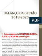 Balanço Da Gestão - 2018 - 2020