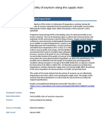 Stability of Oxytocin Along The Supply Chain: Current Project Brief