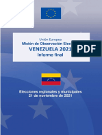 Informe de Unión Europea elecciones Venezuela