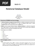 Unit-3: Relational Database Model