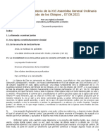 Documento Preparatorio de La XVI Asamblea General Ordinaria Del Sínodo de Los Obispos