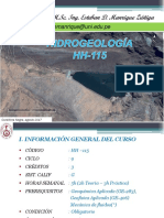 Sesión1 Hidrogeología Hidrología Hidráulica 2018 I