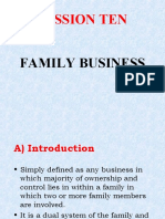 Session Ten - Family Businesses