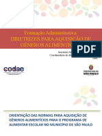 Diretrizes para aquisição de alimentos na rede parceira