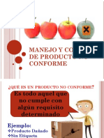 Manejo y Control de Producto No Conforme