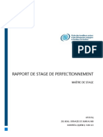 Canevas-Rapport de Stage de Perfectionnement-Maitre de Stage 0