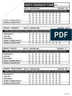 Teacher'S Feedback Form: Page: 1 of 2