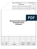 Mechanical Data Sheet For Overhead Cranes (Terminal) : Document Code