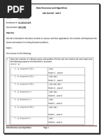 Data Structures and Algorithms Lab Journal - Lab 4: Maaz Nafees