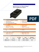 30W Single Port Power Over Ethernet Midspan IEEE802.3at Compliant Power Injector