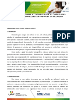 Considerações Sobre a Temporalidade No Capitalismo Industrial Desidentificado