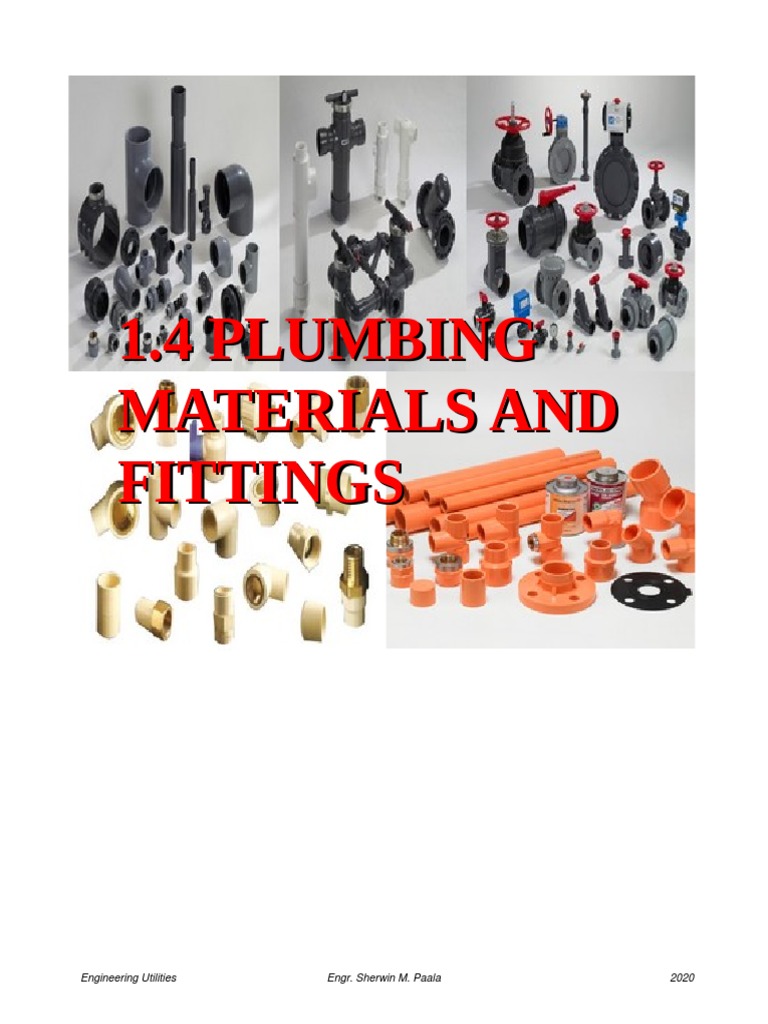 Plumbing Materials and Fittings Guide | PDF | Valve | Plumbing