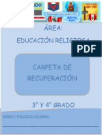 Carpeta de Recuperacion de 3 y 4 Grado Trujillo Obregon 4D