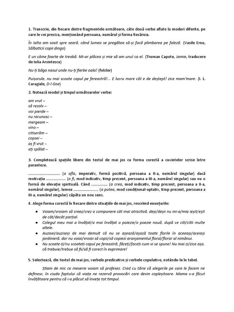 Verbul | PDF