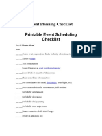 Event Planning Checklist Printable Event Scheduling Checklist