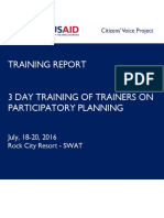 Training Report on Participatory Planning