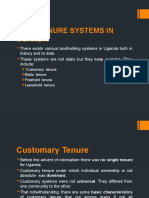 Land Tenure Systems in Uganda