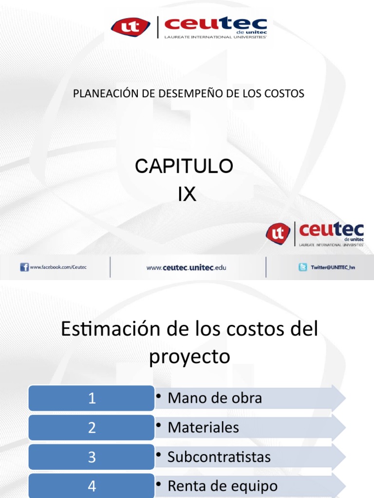 Planeación y Control de Costos en Proyectos | PDF | Presupuesto | Economias