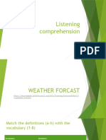 8th Class - Listening Comprehension