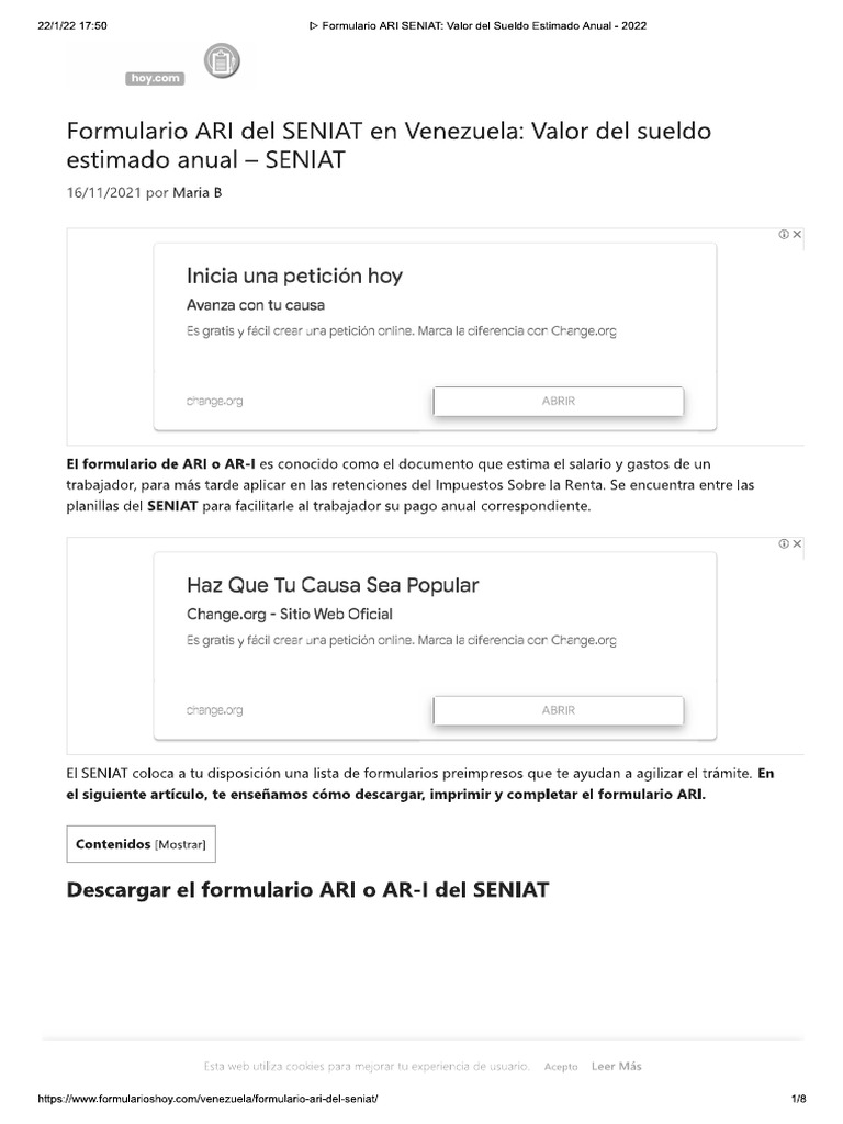 Guia Llenado Formato Ar I | PDF