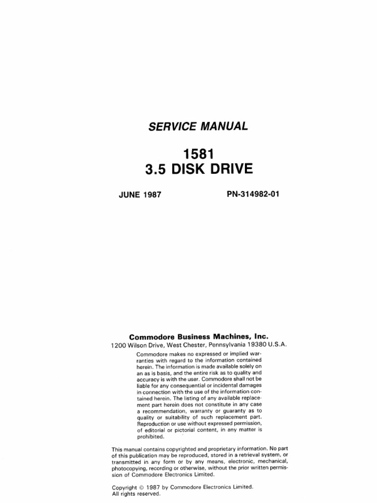 1581 Service Manual | PDF