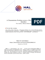 A Transmission Problem Across A Fractal Self-Similar Interface