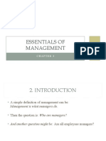 Chapter 3 - Essentials of Management