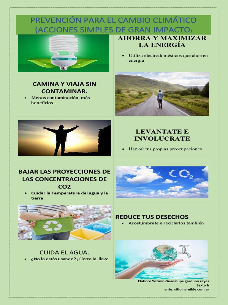 Acciones Simples para Combatir el Cambio Climático | PDF