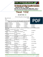 Mã Đề Thi:: English Test 12 Grade Đề Thi Thử Vào Đại Học Và Cao Đẳng Môn Tiếng Anh - Lớp 12