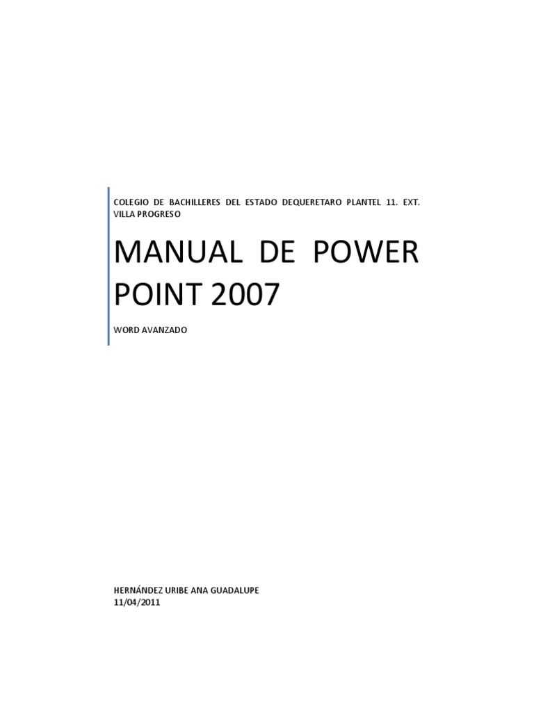 Manual de PowerPoint 2007 en PDF | PDF | Microsoft PowerPoint | Point ...