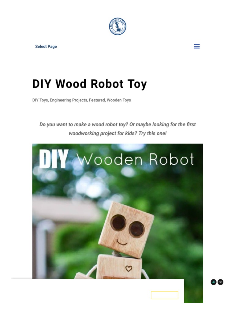 DIY Wood Robot Toy PDF Woodworking Toys