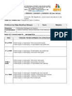 Planejamento Trimestral do 9º ano de Matemática