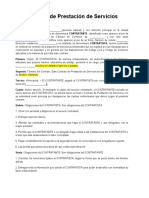 Modelo Contrato Prestacion de Servicios