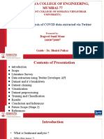 Sentiment Analysis of COVID Data Extracted Via Twitter: (Constituent College of Somaiya Vidyavihar University)