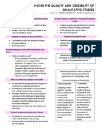 Enhancing The Quality and Credibility of Qualitative Studies