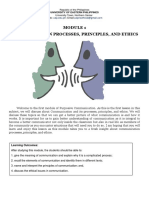 Communication Processes, Principles, and Ethics: Uep - Edu.ph