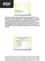 Introduction To Project Management