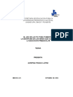 Secretaría de Educación Pública Universidad Pedagógica Nacional Unidad Upn, 099 D.F. Poniente