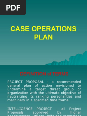 CASE OPERATIONS PLAN