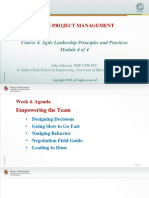 Agile Project Management: Course 4. Agile Leadership Principles and Practices Module 4 of 4