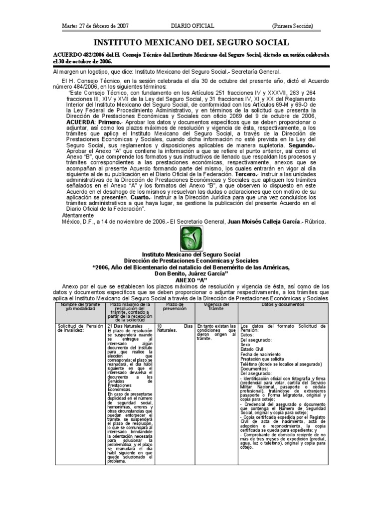 Resolución de Pensiones IMSS | PDF | Certificado de nacimiento | Gobierno