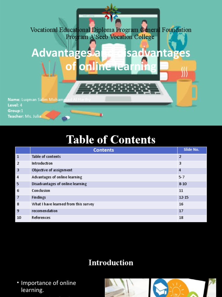 Online Learning: Pros and Cons | PDF | Educational Technology | Learning