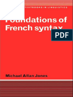 Pub Foundations of French Syntax Cambridge Textbooks I